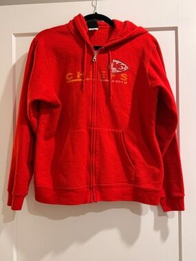 NFL Team Apparel Kansas City Chiefs Full-Zip Hoodie Red Women's XL